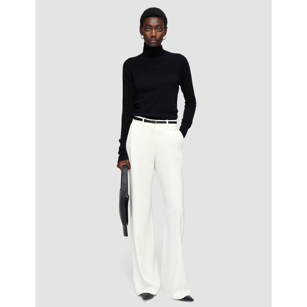 Joseph Womens 10/12 Ivory Comfort Cady Morissey Mid Rise Dress Designer Trousers